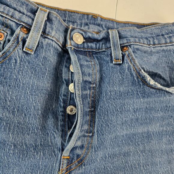 Levi's 501 button fly‎ jeans 28x30 mens medium wash denim 6014 - Picture 2 of 12